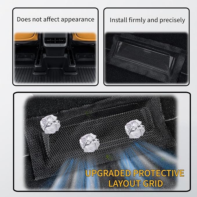 3PCS Front Grill for 2025 2026 Tesla Model Y Juniper Mesh Grille Inserts & Air Inlet Vent Cover with Insect Protection Accessories for Tesla New Model Y Accessories