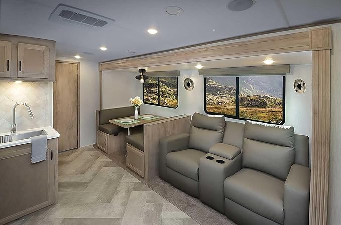 2Pack LED RV Ceiling Light Fixture with On&Off Switch, Crystal Acrylic 12V RV Wall Sconce Light for Motorhome Trailer Camper