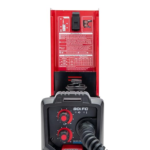 Lincoln Electric 90i FC Flux Core Wire Feed Weld-PAK Welder, 120V Welding Machine, Portable w/Shoulder Strap, Protective Metal Case, Best for Small Jobs, K5255-1