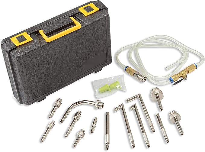 Mityvac MVA7216A ATF Refill Accessory and Adapter Kit, Converts MV7201 Fluid Extractor, Integrated Brass Ball Valve, Quick-Change Coupler, Includes 13 Foreign and Domestic Transmission Adapters