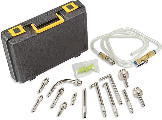 Mityvac MVA7216A ATF Refill Accessory and Adapter Kit, Converts MV7201 Fluid Extractor, Integrated Brass Ball Valve, Quick-Change Coupler, Includes 13 Foreign and Domestic Transmission Adapters