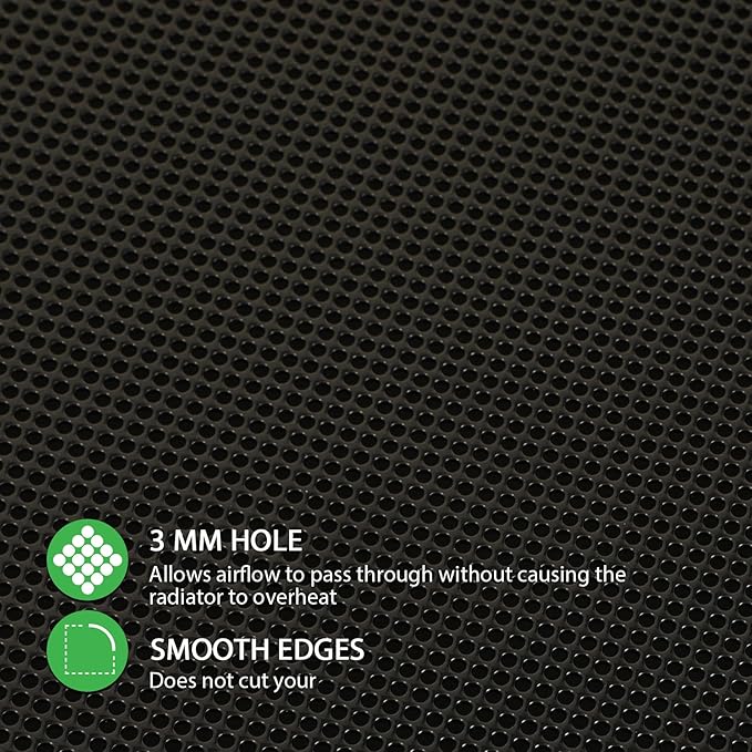 moveland Grill Insert for Jeep - Aluminum Alloy Mesh Grill Insert Screen Compatible with 2007-2018 Jeep Wrangler JK JKU