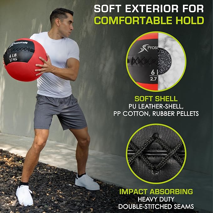 ProsourceFit Soft Medicine Balls, Wall Balls and Full Body Dynamic Exercises