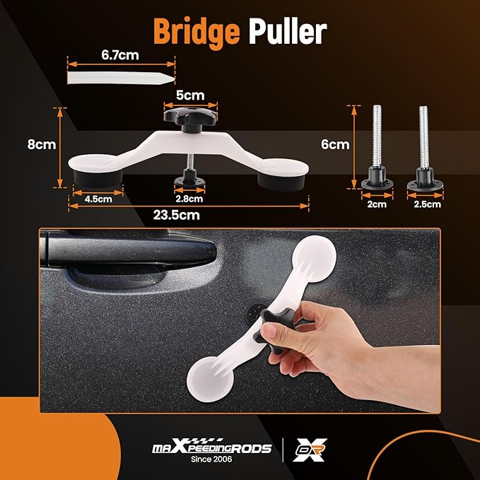 maXpeedingrods Car Dent Puller Dent Removal Kit, Auto Body Paintless Dent Repair Tool, Pops a Dent Remover Kit with Golden Lifter, for Car Dent Repair Metal Surface Dent Removal, 65 PCS