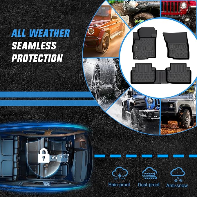 Nilight TPE Floor Mats for Mitsubishi Eclipse Cross 2018 2019 2020 2021 2022 2023 2024 2025 All Weather Custom Fit Heavy Duty Floor Liners