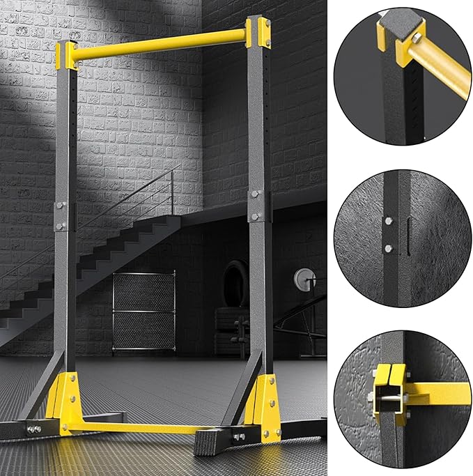 Pull Up Station, Max Bearing 400 LBS, Portable Power Tower Pull up Bar Station, Free Standing Pull Up Bar Stand for Home Gym, Pull Up and Dip Station with 11 Gears Adjustment, Black