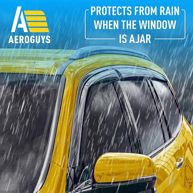 Extra Durable Window Deflectors Tape-On Window Visors Rain Guards Fit for Honda Pilot 2016-2022, Sun Visors, Wind Vent for Shades, Exterior Car Accessories - 6pcs. AG0842