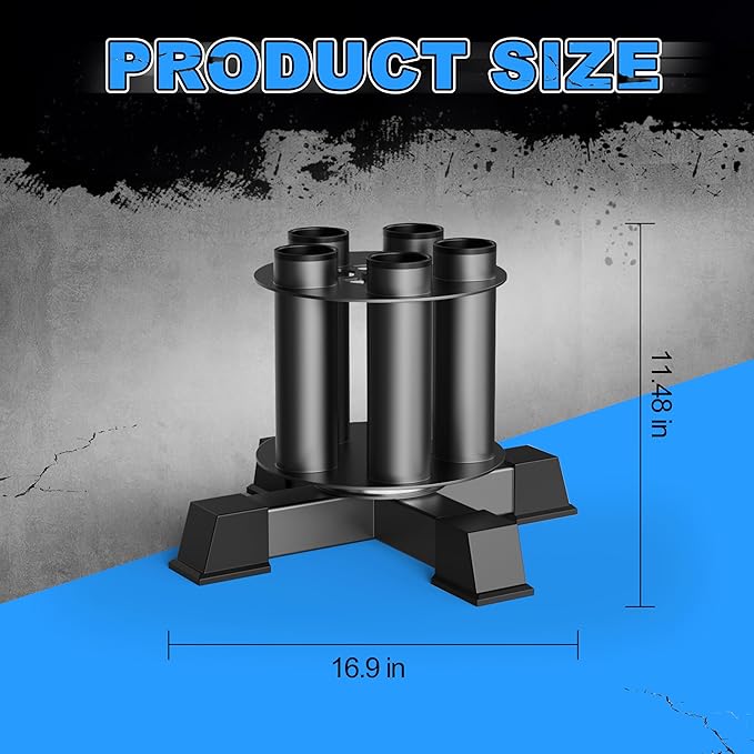 Vertical Barbell Holder : Rotatable Barbell Holder Floor Stand, Heavy Duty Barbell Rack Stand Fit 2-Inch Olympic Bars, Curl Bars, Triceps Bars Home Gym Organizer Barbell Storage