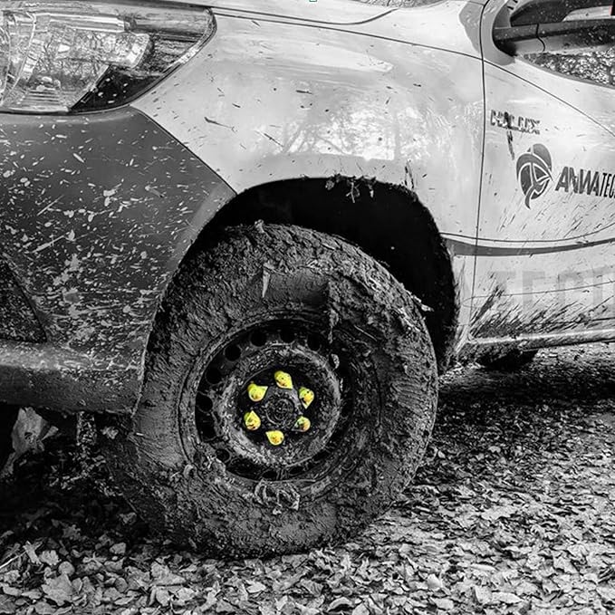 Checkpoint Wheel Nut Indicator 21 mm Yellow – Visual Indicator for Fleets, Industrial Trucks, Agricultural Vehicles, and Goods Transporters – Lug Nut Arrows Yellow 21 mm (Bag of 100 Pcs)