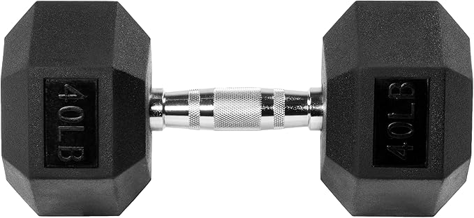 OLIXIS Rubber Hex Dumbbells，Assorted Weights for Home Gym Workouts, Strength Building & Fitness Training