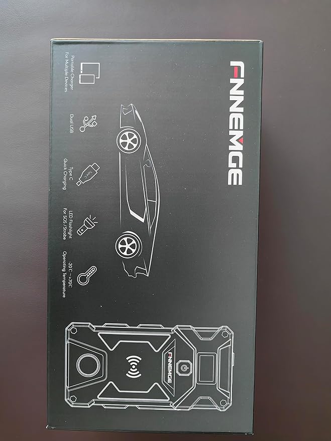 Car Jump Starter, 6000A Peak 26800mAh 12V Car Battery Starter(Up to All Gas, 10.0L Diesel Engine), with USB Quick Charge 3.0,LED Light,12V EC-5 Output.