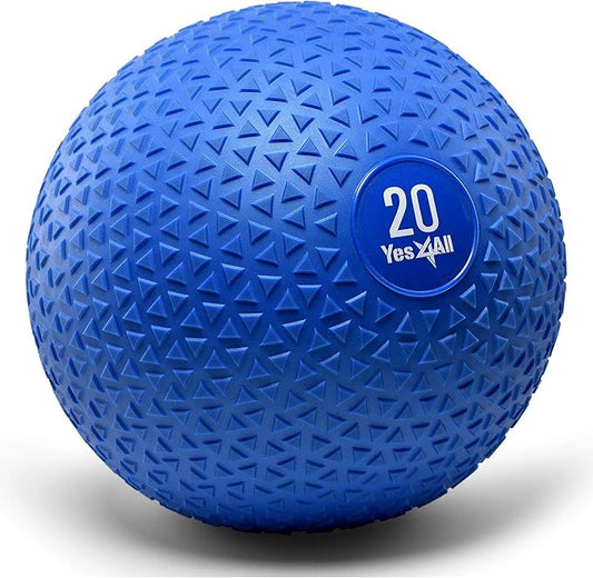 Yes4All Slam Balls, 10-40lb Weighted Ball Weight, Durable PVC Sand Filled Workout Dynamic Slam Ball for Core Strengthen
