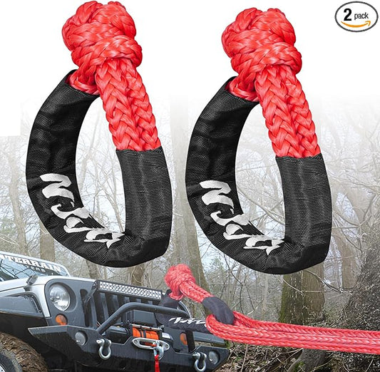 Soft Shackle,Synthetic Soft Shackle 0.8" X 24" Light Weight (56,000 LBS Breaking Strength) with Extra Sleeves for ATV Sailing SUV Off Road Towing