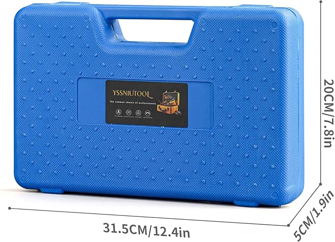 Valve Spring Compressor | 10 Piece Spring Clamp Tool Kit with C Clamp, Collet Pusher Adapters, Extension Rods, and Lever for Car, Motorcycle, ATV, and Small Engine Repairs (Blue)