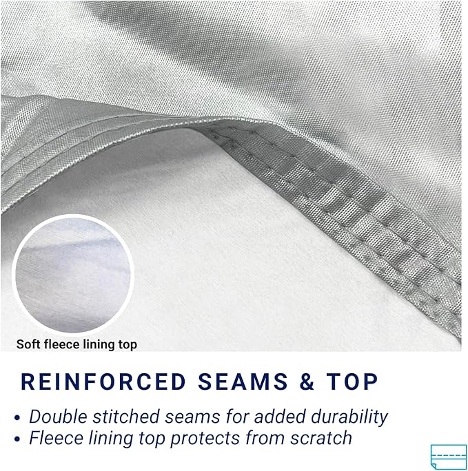 SavvyCraft ShieldAll Ultimate Travel Trailer Camper Cover, Heavy Duty RV Trailer Cover w/Access Panels fits 9 feet to 10 feet