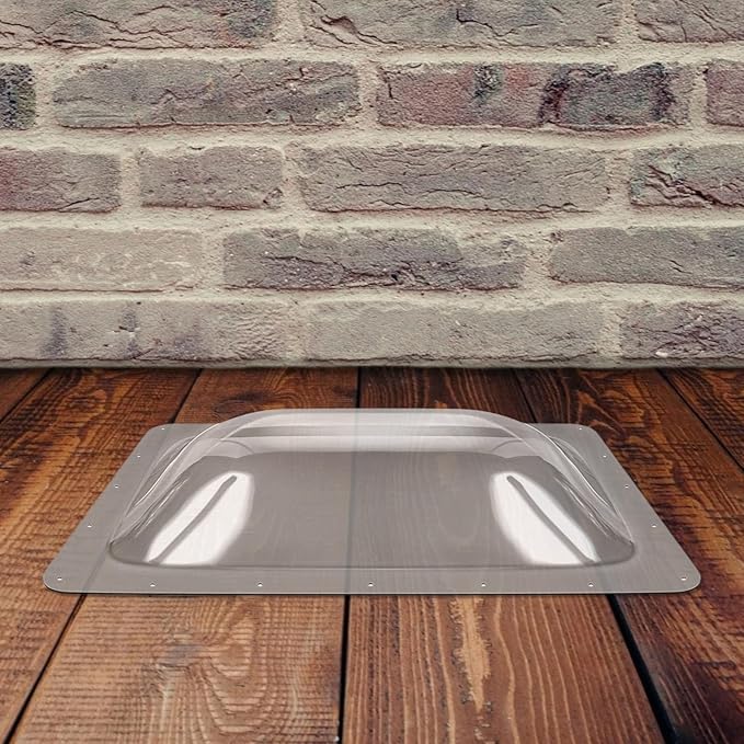 RV Skylight Replacement 18" x 26" -Universal Outer Dome Fits All Standard 14"x22" Openings, RV Shower Skylight for Camper Trailer Fifth Wheel Motorhome Truck (SMOKE)