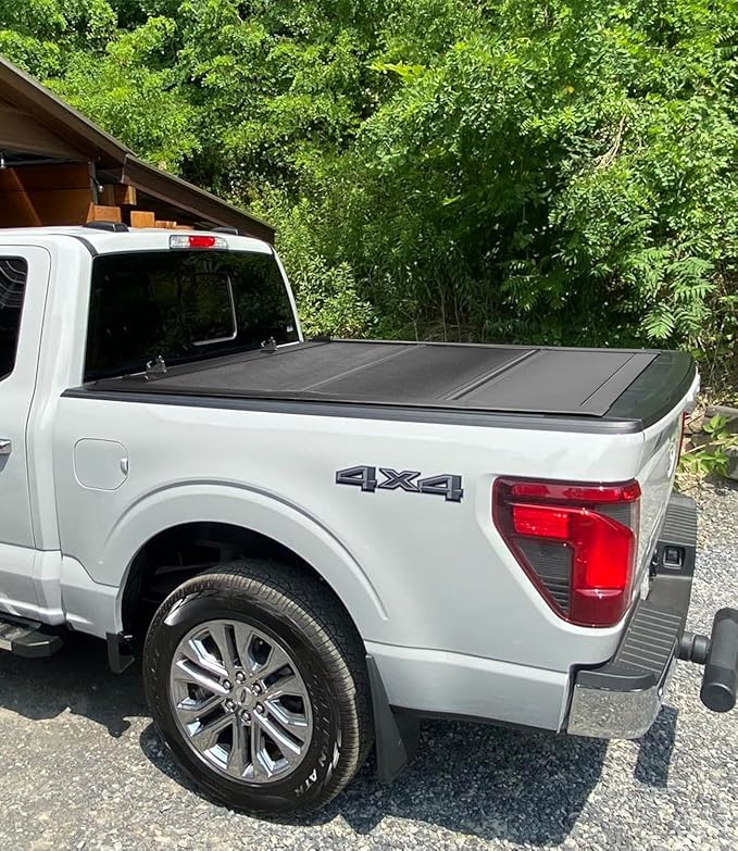 TIPTOP Low Profile Hard Folding Truck Bed Tonneau Cover Fits 2015-2025 Ford F150 5.5ft Bed (67") |TLX3|