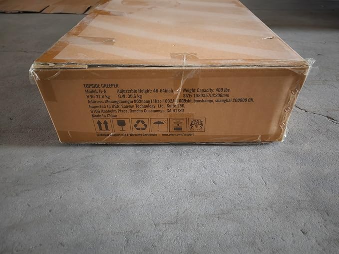 VEVOR Top Automotive Creeper, Engine Creeper 42.5"-64.8", 400 LBS Capacity High Top Creeper, 4 Swivel Caster Wheels, Padded Deck, Creeper for Home Garage, Workshop Repair Maintenance