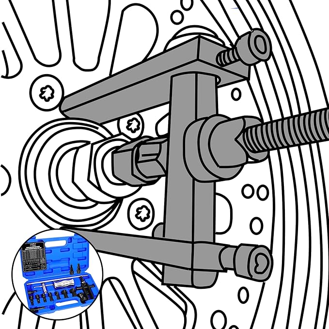 SGT 14pcs Blind Hole Collet Bearing Puller Set,Internal Bearing Extractor Puller Kit,Motorcycle Bicycle Wheel Bearing Removal Tool,Slide Hammer Bearing Puller with Expandable Collets 8-32mm