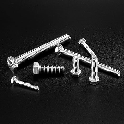 1/2-13 x 4 Hex Head Screw Bolt, 20Pcs 18-8 (304) Stainless Steel, Fully Threaded, Plain Finish, by SG TZH
