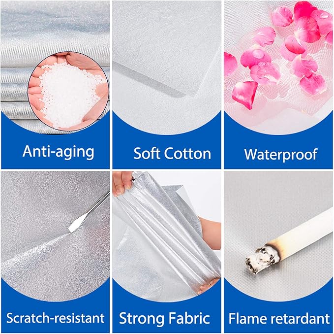 Truck Cover Waterproof Custom Fit RAM 1500 Regular 6.4' Bed (2019-2025), 6 Layers Heavyweight Pickup Car Cover Outdoor Indoor Sun UV Rain Snow Wind Protection.