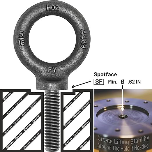 10 Pcs Lifting Shoulder Eye Bolts 5/16"-18 X 1-1/8"