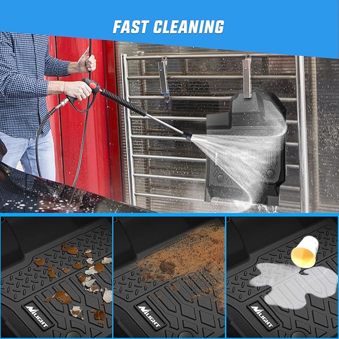 Nilight TPE Floor Mats for Ford F-150 F150 Lightning SuperCrew Cab Bucket Seats 2015 2016 2017 2018 2019 2020 2021 2022 2023 2024 2025 All Weather Custom Fit Heavy Duty Floor Liners