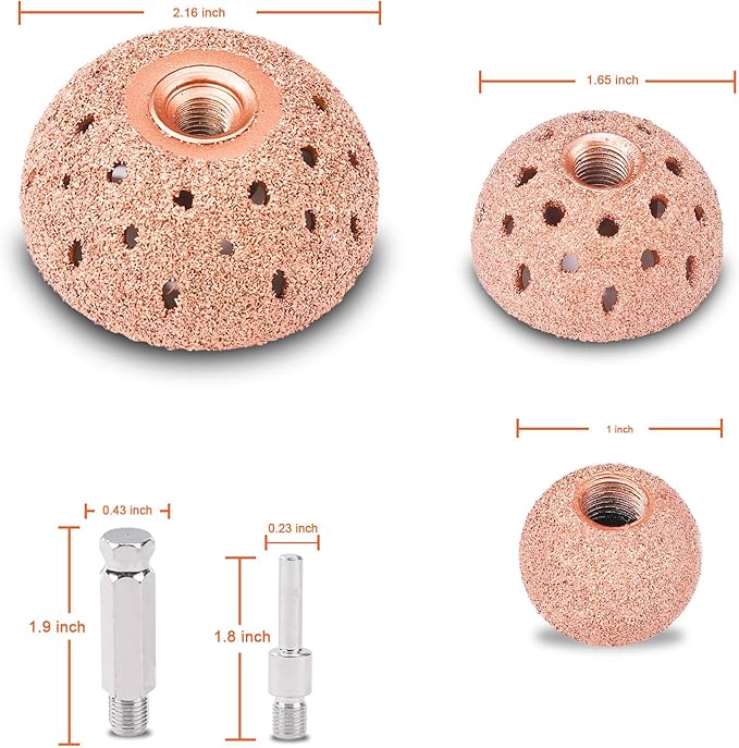 Tire Patch Repair Tools Tire Tungsten Carbide Buffing Wheels 25mm 42mm 55mm Tire Patch Roller Scraping Cutter for Car Tire Grinding Polishing Accessories Kit