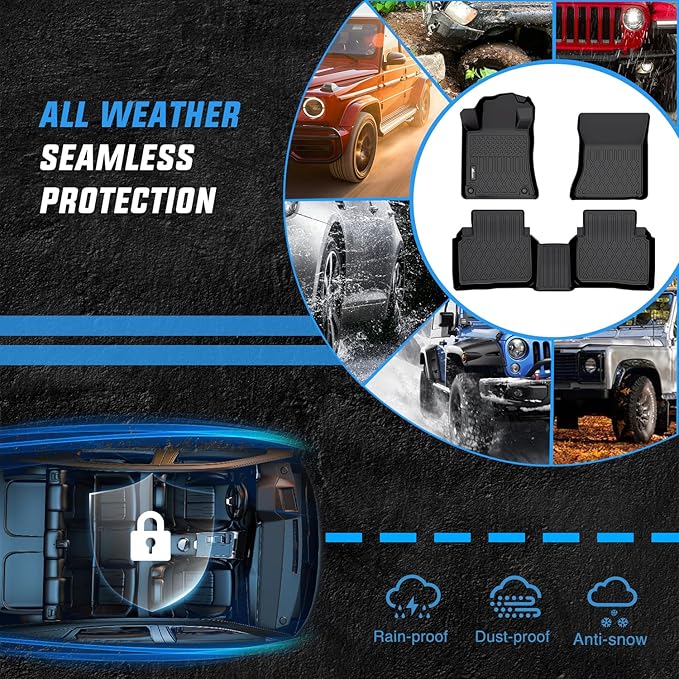 Nilight TPE Floor Mats for Nissan Altima 2019 2020 2021 2022 2023 2024 2025,All Weather Custom Fit Heavy Duty Floor Liners