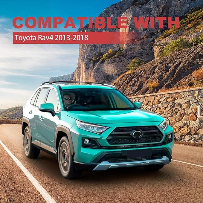 KINGGERI Roof Racks Cross Bars Replacement for Toyota RAV4 2013-2018 Accessories, Aluminum Rails Cross Bar Crossbars Rooftop Cargo Basket Carrier Bag Luggage Rails Snowboard Skiboard Bike