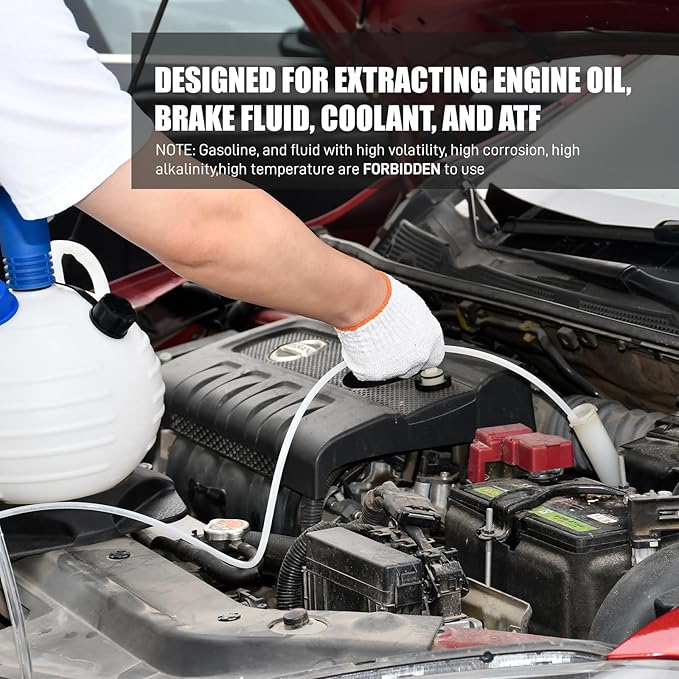 Oil Extractor Pump Vacuum 6L Pneumatic/Manual Fluid Extractor Professional Engine Oil Change Pump for Automotive and Marine