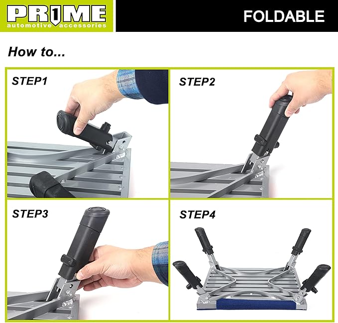 PR1ME Safety RV Steps, 19" x 14.5" Extra Large RV Step Stool with Glow, Camper Step Stool, Non-Slip Folding Step Stool and Ladder for RV, with 100% Polyester Step Rug RV Stair Cover, Up to 600lbs