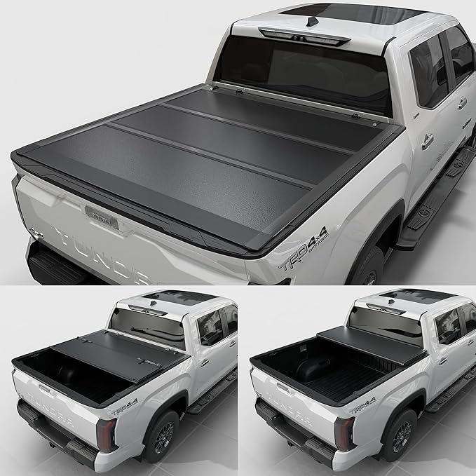 Low Profile Hard Folding Truck Bed Tonneau Cover Fits 2022-2026 Toyota Tundra 6'6" Bed (78.7")