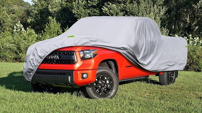 Truck Car Cover Waterproof Fit 2000-2020 Toyota Tundra (Regular Cab/Extended Cab/CrewMax/Double Cab), Full Pickup Cover Outdoor Indoor Sun UV Rain Dust Protection.