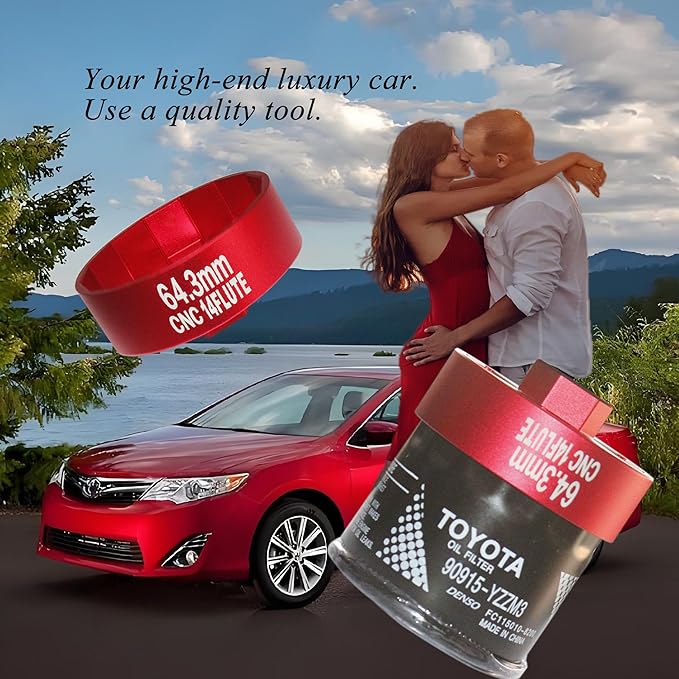 Oil Filter Wrench, Socket, for toyota Camry Tacoma Lexus Tundra 4Runner RAV4 Corolla Highlander Prius accessories- 64mm oil filter Tool