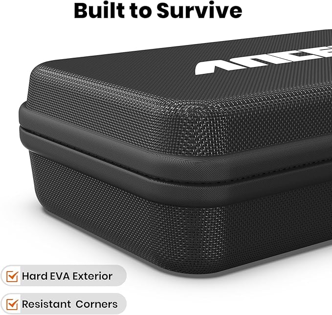 ANCEL Large Hard Protective Case, Waterproof Storage Box MR500 Marine OBD2 Diagnostic Scan Tool and Other Scanners (Only The Case), 13.39" x 8.27" x 4.92"