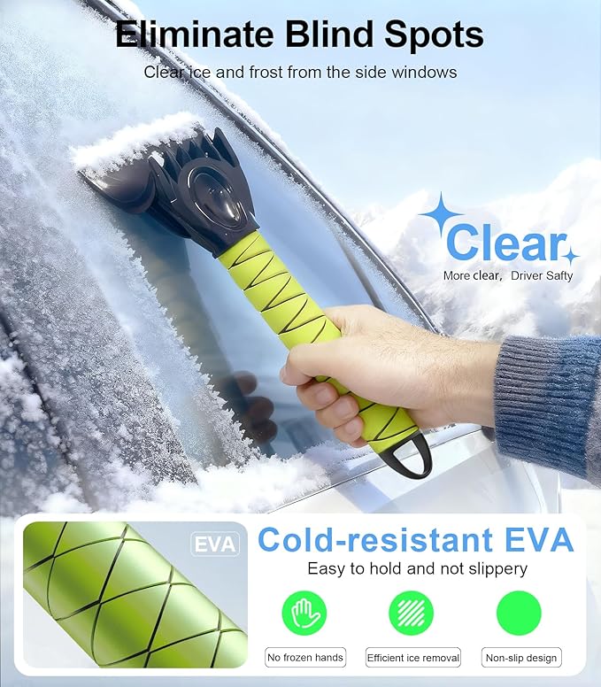 3-in-1 Windshield Snow Cover for Jeep Wrangler & Gladiator — XS Size Low-Windshield Frost Guard with Ice Scraper, Heavy-Duty 600D Oxford Waterproof & 360° Windproof Protection for Off-Road SUVs