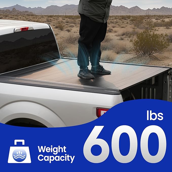 X XCOVER Retractable Hard Truck Bed Tonneau Cover Fits 2022-2025 Toyota Tundra 5'6" Bed, w/wo/Track, Aluminum Panel Waterproof, Full Access to Truck Bed, Easy Open & Close