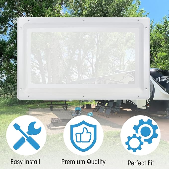 XMK RV Skylight Inner Dome, 14" x 22" x 4" RV Skylight Replacement Inner Dome with Clear Window for RV's Campers Food Trucks Shower Roof Opening, Include Screws