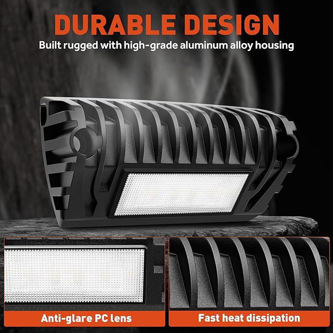 SnowyFox LED RV Porch Light - Aluminum Exterior Utility Light Led Outdoor Trailer Lights 12V Lighting Fixture 750 Lumen Replacement Lighting Enclosed Lights for RVs Trailers Campers