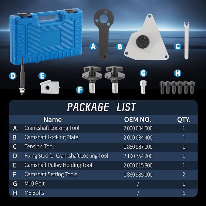 14PCS Engine Timing Tool Kit Compatible with Alfa Romeo Lancia Delta Chrysler Delta Dodge Dart Jeep Compass Renegade Fiat Multiair 1.4 Engine, Crankshaft Alignment Locking Tool