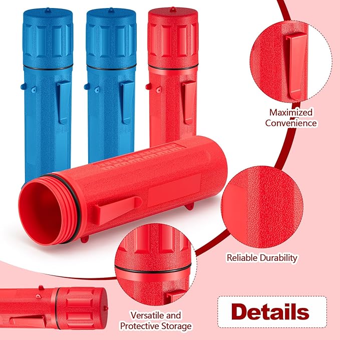 Zonon 8 Pcs Welding Rod Holder Stick Welding Electrode Rod Storage Tube 14 Inch Rod Storage Container Airproof Welding Rod Holder Waterproof Storage Canister for Welding Rod(Red Blue)