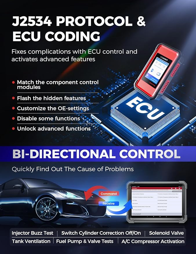 Launch X431 PRO3 V+ Elite, 2025 SmartlinkC 2.0 Bidirectional Scan Tool with J2534, HD Trucks Scan, 10.1 inch, Topology Map, 60+Service, Online Coding Scanner, CANFD/DoIP/D-PDU, FCA, 2 Yrs Update