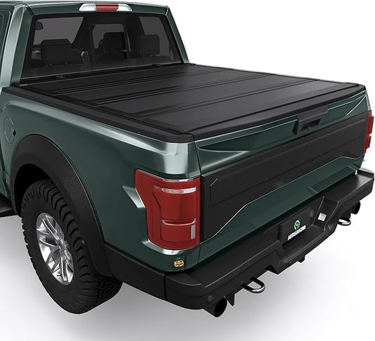 AUTOSAVER88 Low-Profile Hard Quad Fold Truck Bed Tonneau Cover Fit for Ford F-150 F150 2015-2025 with 5.5ft Bed