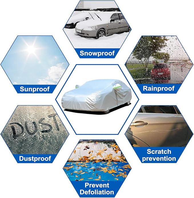 Koukou SUV Car Cover Custom Fit Subaru Outback from 1994 to 2025, Waterproof All Weather for Automobiles, Sun Rain Dust Snow Protection. (Ships from US Warehouse, Arrive Within 3-7 Days)