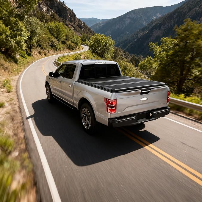 FRP Hard Tri-Fold Tonneau Cover Truck Bed for 2004-2014 F150 & 2006-2014 Mark LT 6.5FT/78.8inch