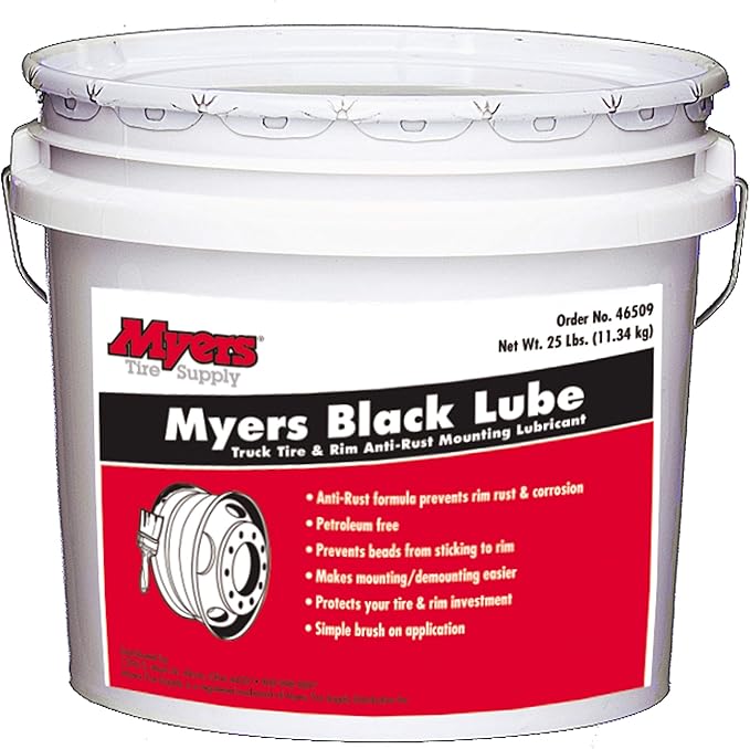 Myers Tire Supply 46509 Black Tire and Rim Lube with Rust Inhibitors, Graphite and Lubricants, (25 lb. Tub)