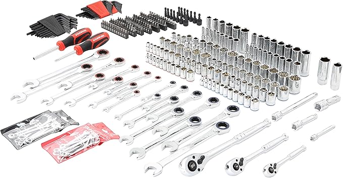 STARWORK TRUE MECHANIC 303-Piece Mechanics Tool Set and Socket Set, Professional, SAE/Metric