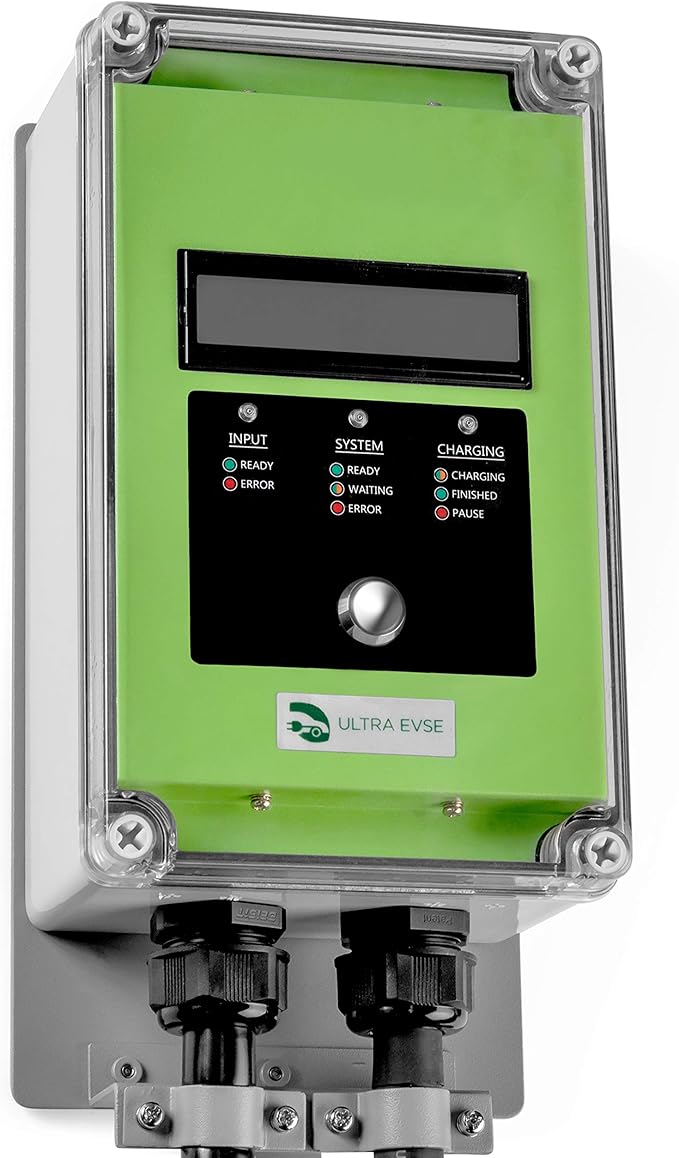 Ultra 32 Amp Electric Vehicle EV Charging Station J1772 NEMA 14-50 240V Level 2 EVSE with Display CSA Safety Certified