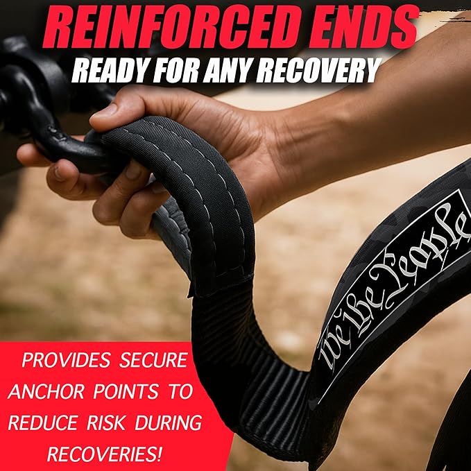 3" X 20' Heavy Duty Tow Strap - 30,000 Lb Break Strength Recovery Strap for Truck, SUV, Jeep & Off-Road Use | Reinforced Loops, Abrasion Sleeve & Carry Bag Included.